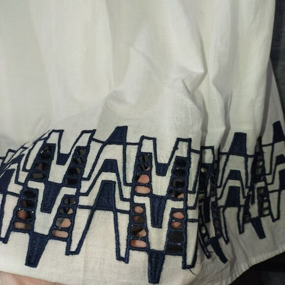 Old Navy Womens Sleeveless Sundress Smocked Back Size L White Vacation Cruise - Picture 9 of 16